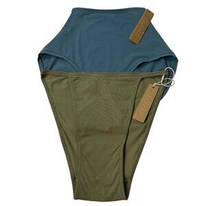 SKIMS Fits Everybody Lot 2 String Bikini Full Brief‎ Khaki Kyanite XXS